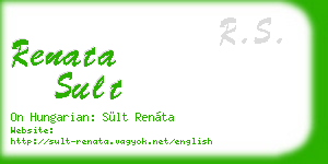 renata sult business card